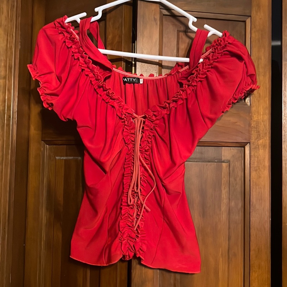 Woman’s off the shoulder top